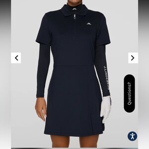 J.Lindeberg Women's Dark Blue Long Sleeve Dress
